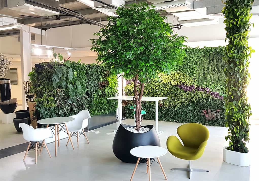 Strategic greenery inside